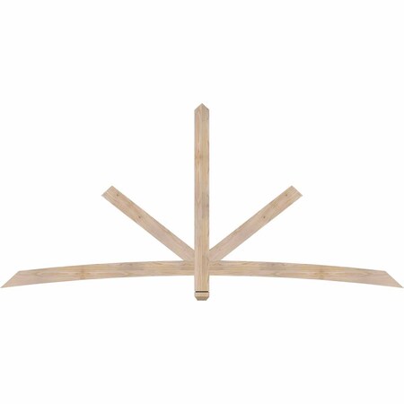 Ekena Millwork Alberta Smooth Timber Gable Bracket, Douglas Fir, 96"W x 44"H x 1 1/2"D x 3 1/2"F, 11/12 Pitch GBW096X44X0204ALB00SDF